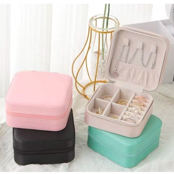 Women's Small Travel Jewelry Box - Peach - Picture 3 of 8